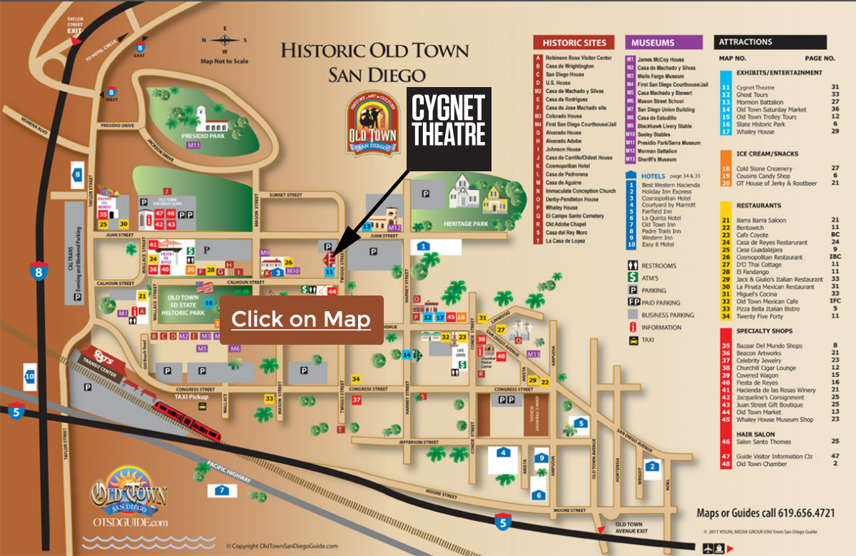 Cygnet Theatre -Old Town Map